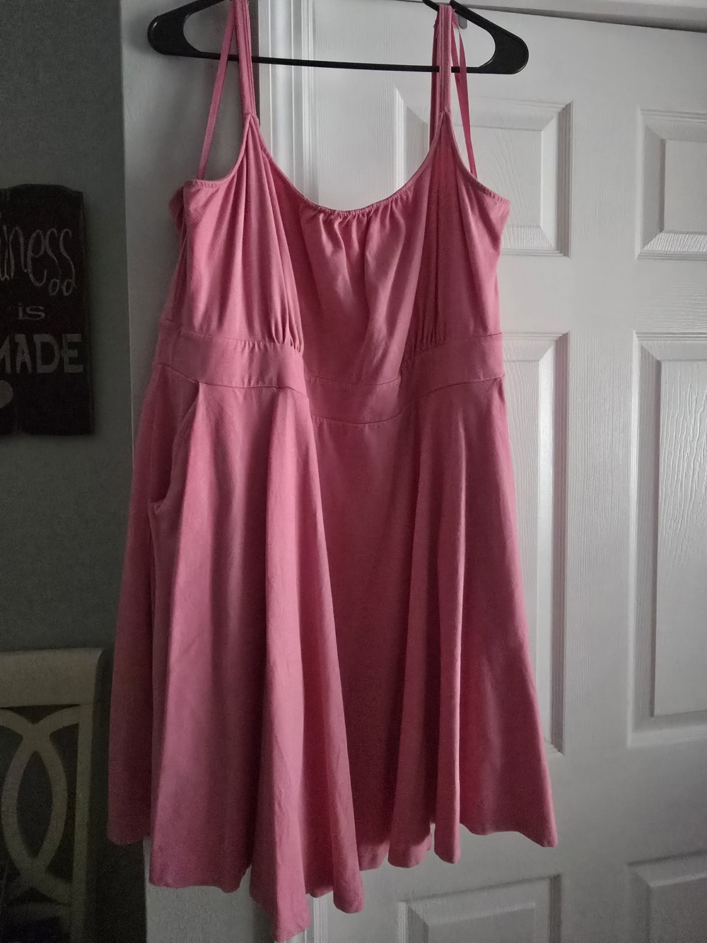 Pink Sleeveless A-Line Sundress